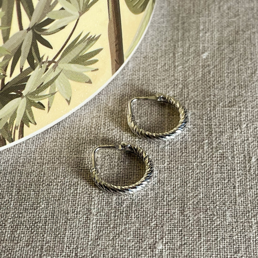 Ngb Jewels - Diamond Cut Mini Hoop Earrings