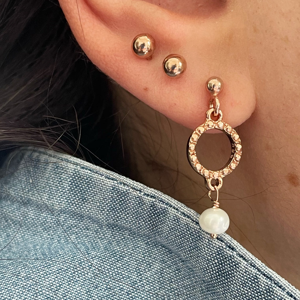 Ngb Jewels - Circle and Pearl Earrings