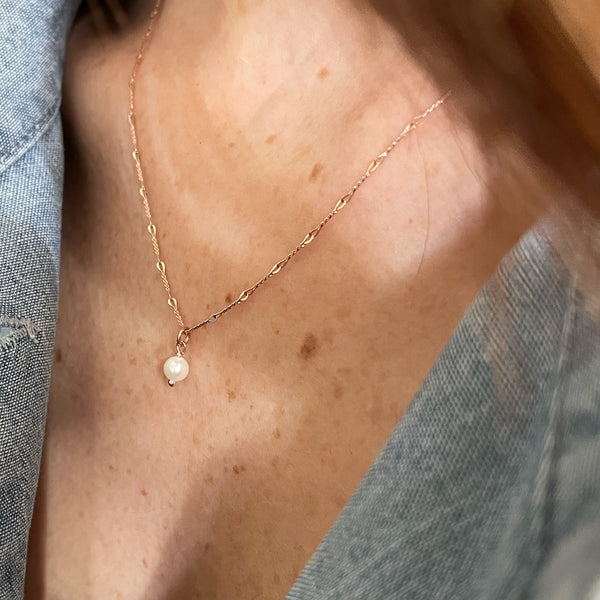Micro-pearl Necklace | Rose Gold